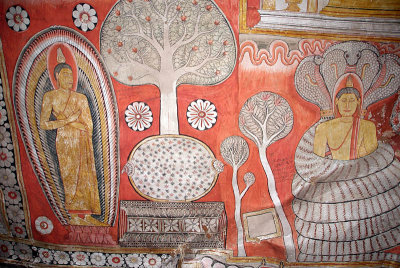 Painted Ceiling at Dambulla 03