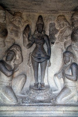 Carving in one of the Five Rathas