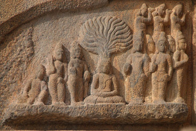 Carving of Buddha at Brihadeeswarar Temple