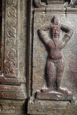 Carved Figure on Pillar Meenakshi Temple