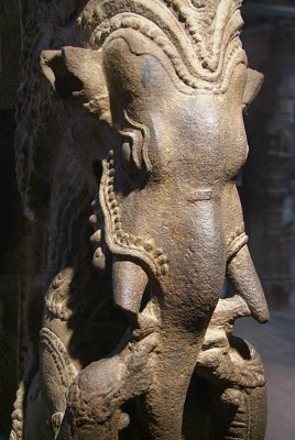 Carved Figure on Pillar Meenakshi Temple 03