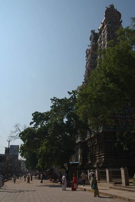 Outside the Meenakshi Temple