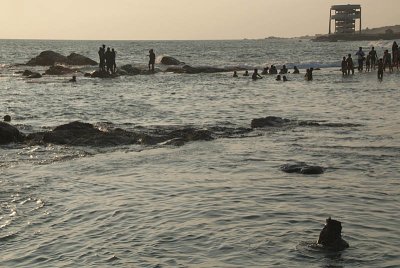 Swimming near Sunset Kanyakumari