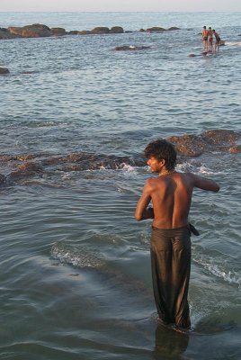 Pilgrim in the Water Kanyakumari