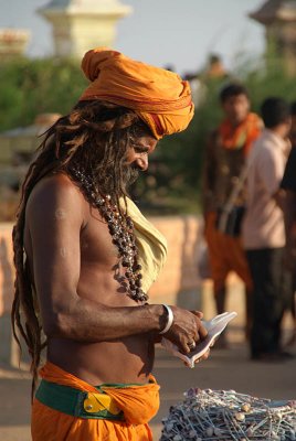 Saddhu Buying Conch Kanyakumari