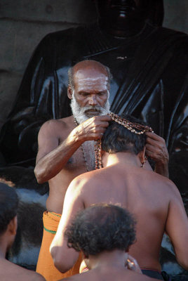 Brahmin giving Beads Kanyakumari