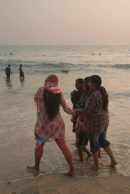 Indian Girls at Varkala Beach