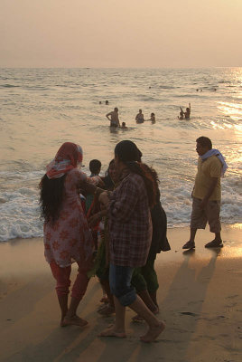 Indian Girls at Varkala Beach 02