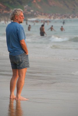 Western Man at the Beach Varkala