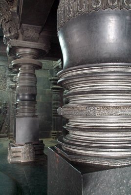 Carved Columns Chennakesava Temple Belur