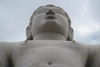Looking up at Gomateshwara Statue 02