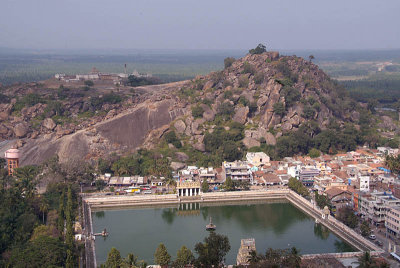 Temple Tank and Chandragiri Hill