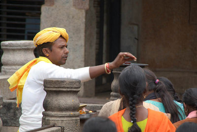 Jain Muni Giving Blessing