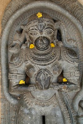 Carving of Hanuman Chennakesava Temple Belur