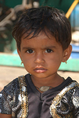 Little Girl in Black and Gold Bijapur