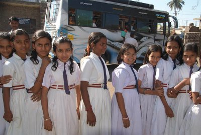 Schoolgirls visiting Gol Gumbaz Bijapur