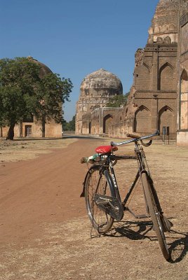 Bike at Bahmani Tombs at Ashtur