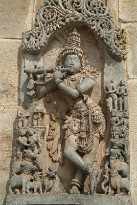 Carving of Krishna Vishnus Eighth Incarnation