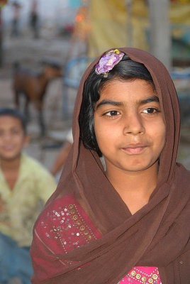 Girl in Brown Shawl Bijapur