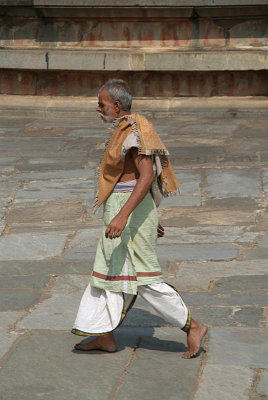 Pilgrim at Chennakesava Temple Belur