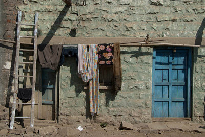 Clothes Drying Outside House Bijapur