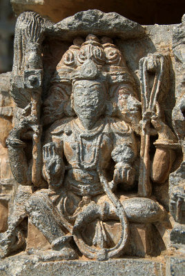 Carved Stone Figure of Bhama Halebid