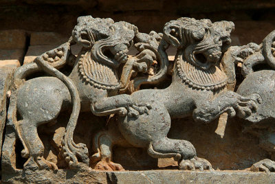 Carved Stone Lions Halebid