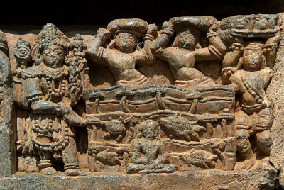 Carved Stone Scene from Ramayana Halebid 03