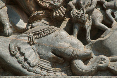 Elephant Head Detail of Gajasura Mardana Panel