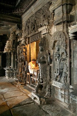 Inside the Hoysaleswara Temple Halebid