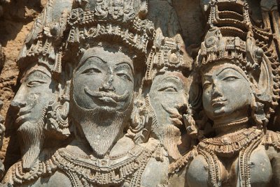 Statue of Brahma and Saraswati Halebid