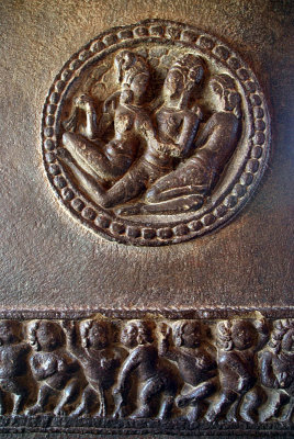 Decorated Pillar Durga Temple Aihole