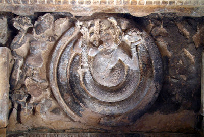 Figures on Ceiling Aihole Temple