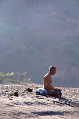 Meditating on the Beach Arambol