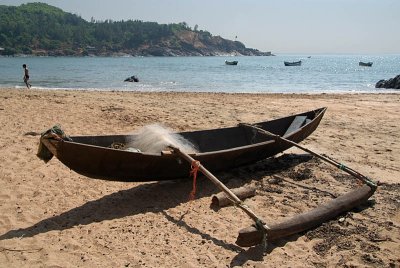 Boat on Om Beach Gokarna