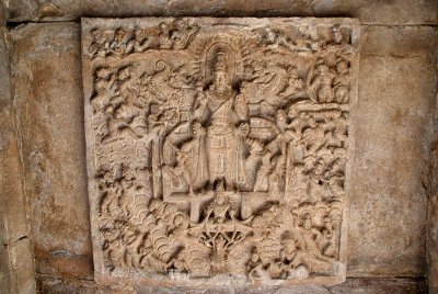 Decorated Ceiling Panel Pattadakal Temple