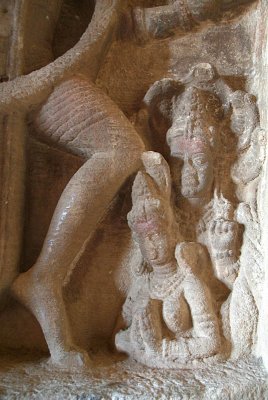 High Relief Figures Inside Temple Cave Aihole