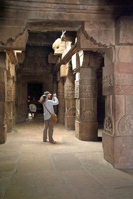 Tourist Photographing Pattadakal Temple