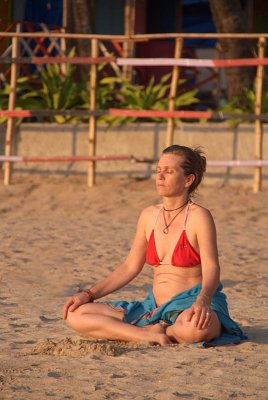 Meditating on Palolem Beach