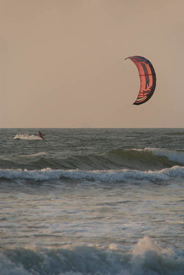 Kitesurfing at Sunset Mandrem 03