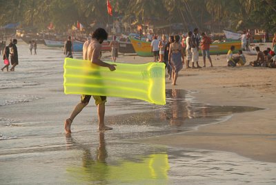 Man with Yellow Inflatable Palolem