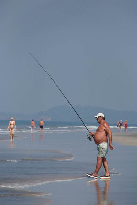 Man Going Fishing North Goa