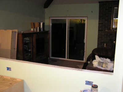 Yet another view, giving idea of family room in relation to kitchen.  I am standing in front of big pantry.