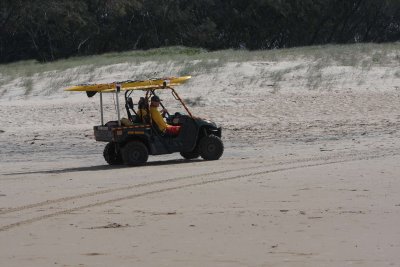 Beach patrol in unflagged area