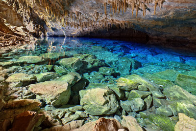 Blue lake cave