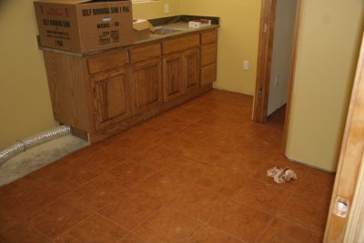 The laundry room grouting is done