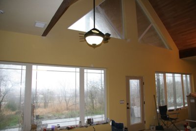 The living room ceiling fan (blades are on order)