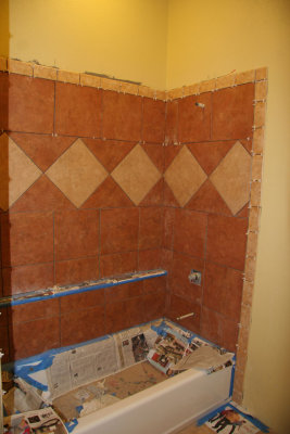 Just need to grout the guest bath tub