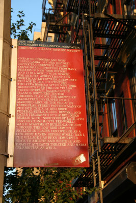 Greenwich Village Historic Street Marker