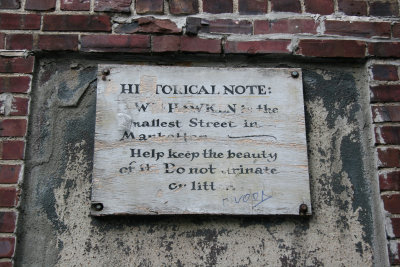 Historical Note Street Sign